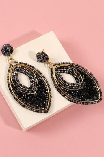 Black golden earrings