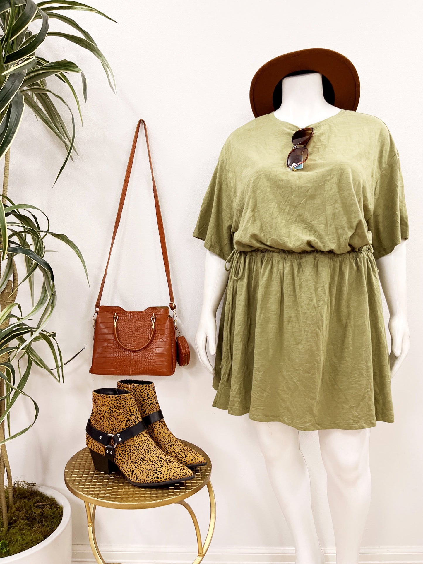 Green Comfy Dress #2332